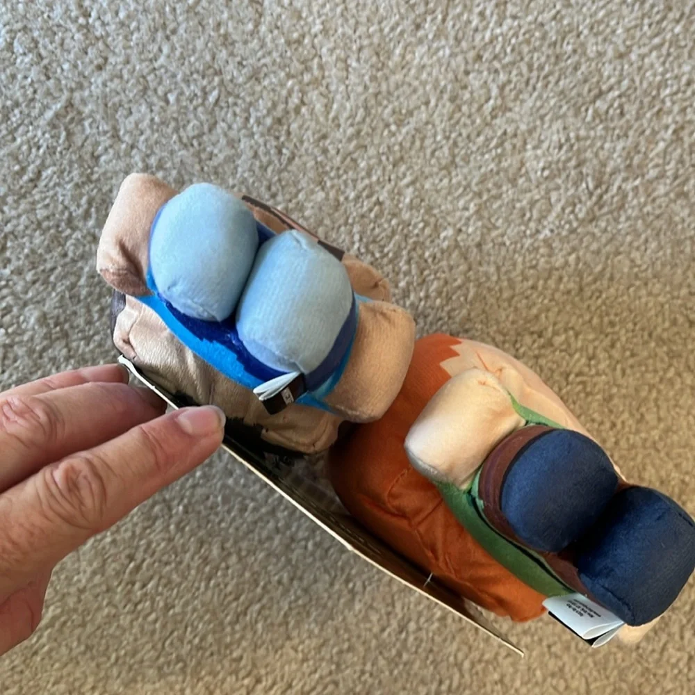 NWT Fetch For Pets Minecraft Steve & Alex Figure Plush Squeaky Dog Toys
